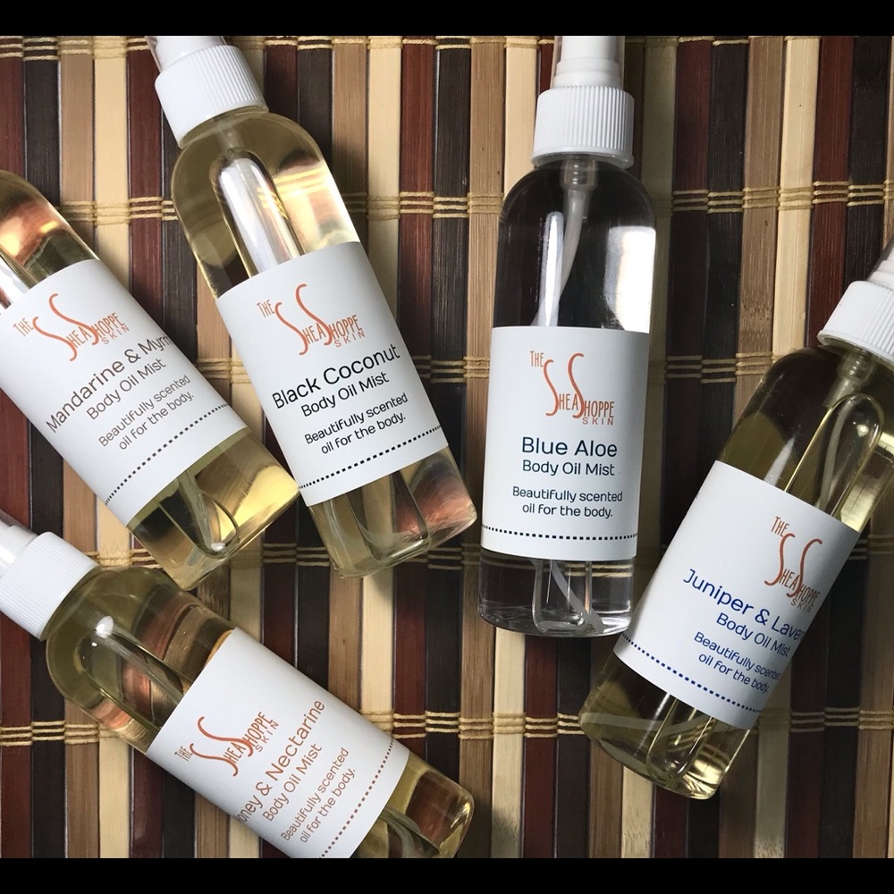 SCENTED BODY OIL, 5 SCENT BUNDLE, THE SHEA SHOPPE